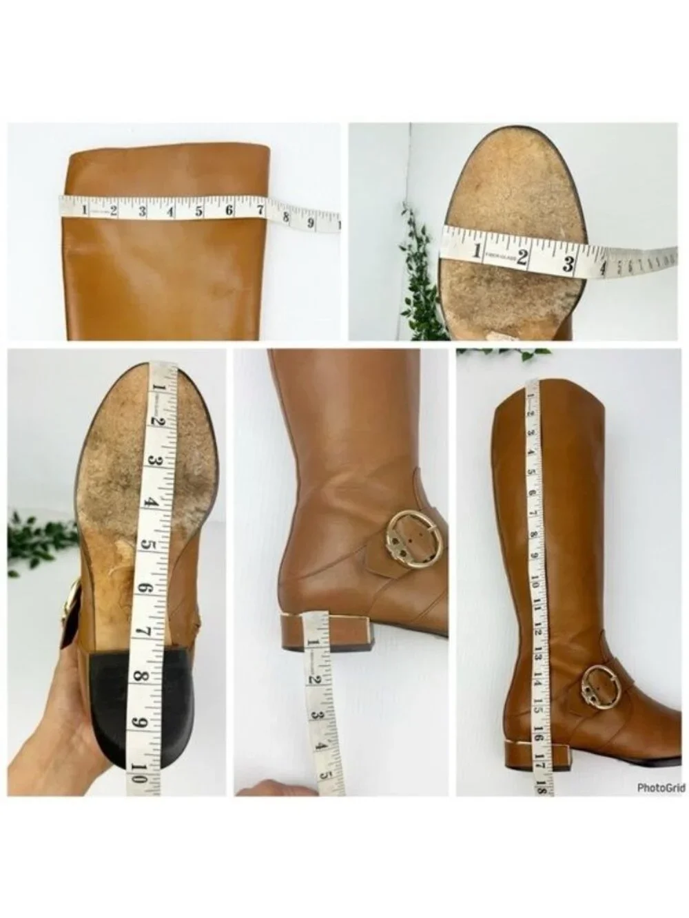 Tory Burch Sofia Riding Boots Hi Veg in Festival Brown Size 7